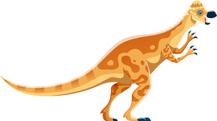 Cartoon Pachycephalosaurus dinosaur character