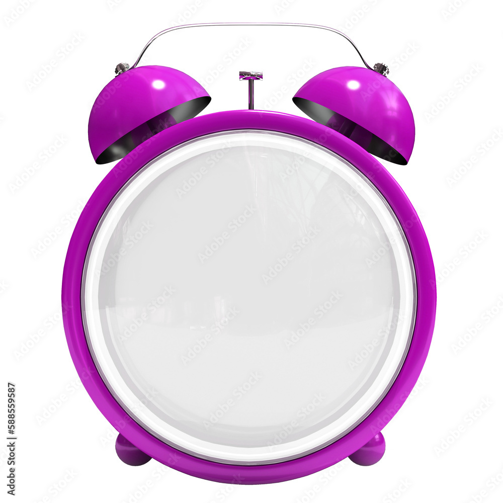 Poster Empty pink alarm clock