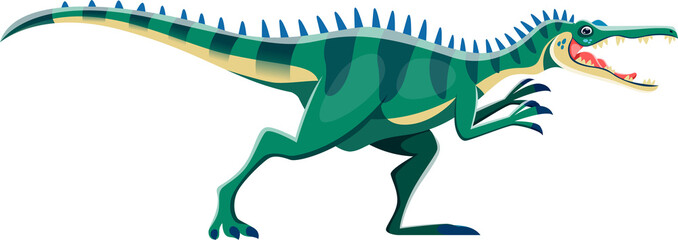 Cartoon Baryonyx carnivore dinosaur cute character