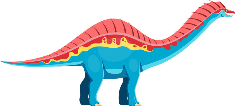 Cartoon Amargasaurus dinosaur funny character