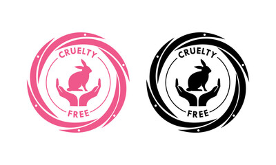 Cruelty free logo template illustration. suitable for package product
