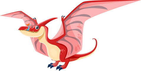 Pterodactyl isolated dinosaur cartoon character © Vector Tradition