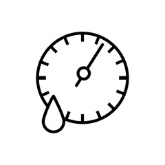 Hygrometer icon illustration on white background
