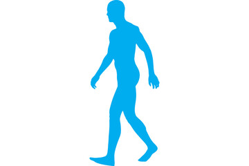 Fototapeta na wymiar Illustration of a man walking