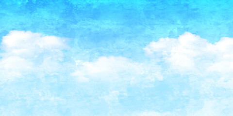 空　雲　水彩　背景	