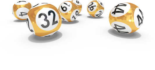 Fototapeta premium Lottery balls with numbers