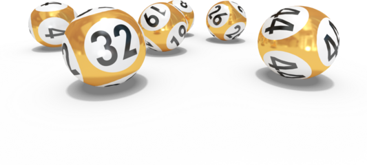 Lottery balls with numbers