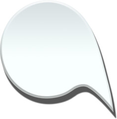 Digital composite image of blank speech bubble