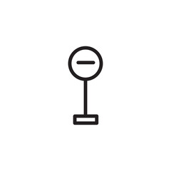 No Road Traffic Outline Icon