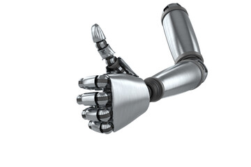 Robotic hand showing thumbs up