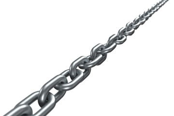 3d image of silver linked metallic chain 
