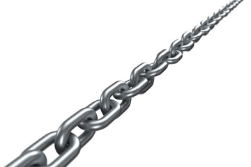 Fototapeta premium 3d image of silver linked metallic chain 