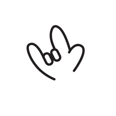 Love Sign Hand Outline Icon