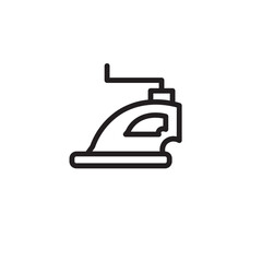 Iron Laundry Steam Outline Icon