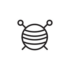 Ball Knit Machine Outline Icon