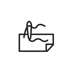Needle Sewing Tailoring Outline Icon