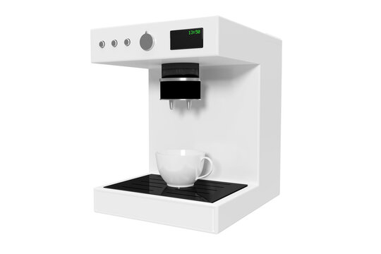 Coffee maker machine in white