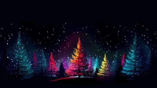 Christmas tree background header wallpaper