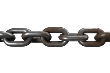 Closeup 3d image of chain
