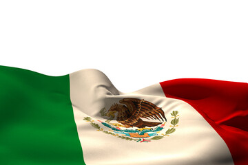 Naklejka premium Digitally generated mexico flag rippling