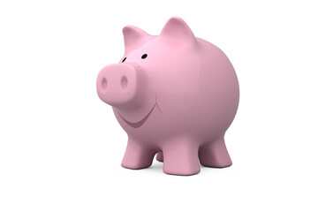 Close-up of pink piggy bank