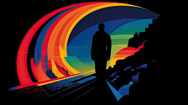 Man Walking In The World Between Worlds