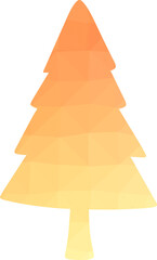 Digitally generated image of orange Christmas tree
