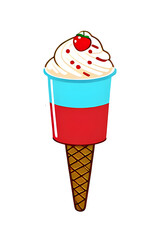 ice cream cone  transparent background PNG