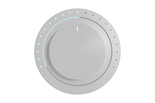 Knob against white background