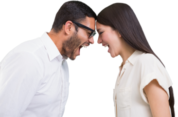 Casual business colleagues in argument