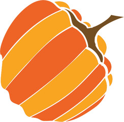 Vector sign of pumpkin