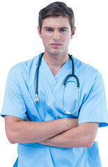 Portrait of handsome male doctor