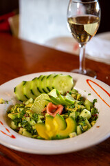 Avocado Salad with Wine