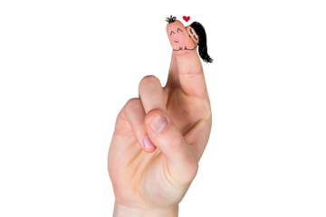 Fingers crossed like a couple