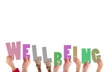 Hands holding up well being