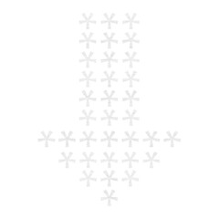 Star shape forming arrow sign