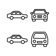 Car icon vector illustration. car sign and symbol. small sedan