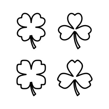 Clover icon vector illustration. clover sign and symbol. four leaf clover icon.