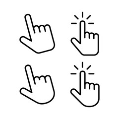 Hand cursor icon vector illustration. cursor sign and symbol. hand cursor icon clik