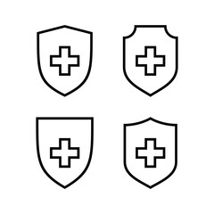 Health insurance icon vector illustration. Insurance document sign and symbol