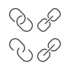 Link icon vector illustration. Hyperlink chain sign and symbol
