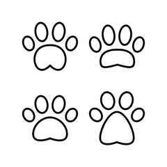 Obraz premium Paw icon vector illustration. paw print sign and symbol. dog or cat paw