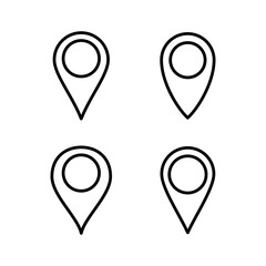 Pin icon vector illustration. Location sign and symbol. destination icon. map pin