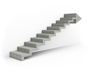 Digital composite image of steps