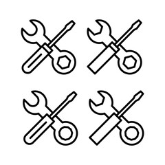 Repair tools icon vector illustration. tool sign and symbol. setting icon. Wrench and screwdriver. Service