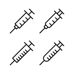 Syringe icon vector illustration. injection sign and symbol. vaccine icon