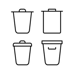Trash icon vector illustration. trash can icon. delete sign and symbol.