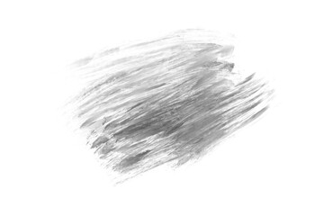 art brush paint stroke on white background. grunge black paint abstract background.