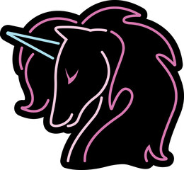 Black unicorn icon