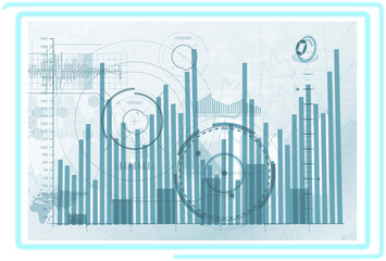 Digital composite image of business growth chart